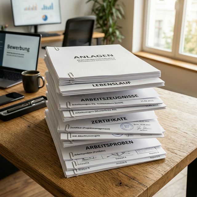 Anlagen in der Bewerbung 2026: Welche Dokumente gehören dazu?