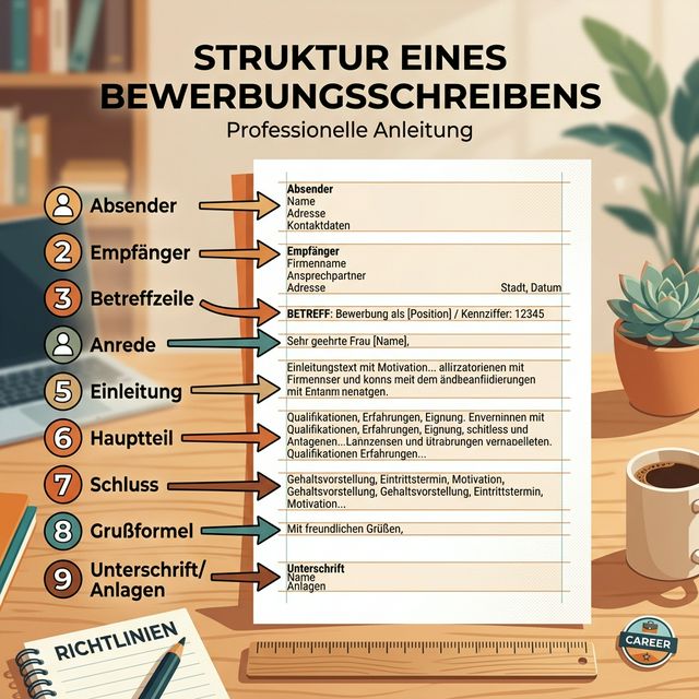 Aufbau Bewerbungsschreiben 2026: Die perfekte Struktur erklärt