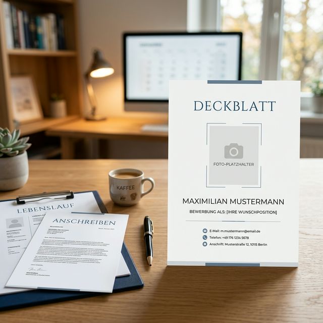 Deckblatt Bewerbung 2026: Aufbau, Vorlagen & Tipps